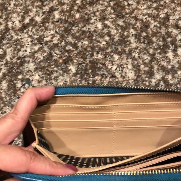 KATE SPADE Teal ASTOR Puffy Leather Wallet - Picture 3 of 7